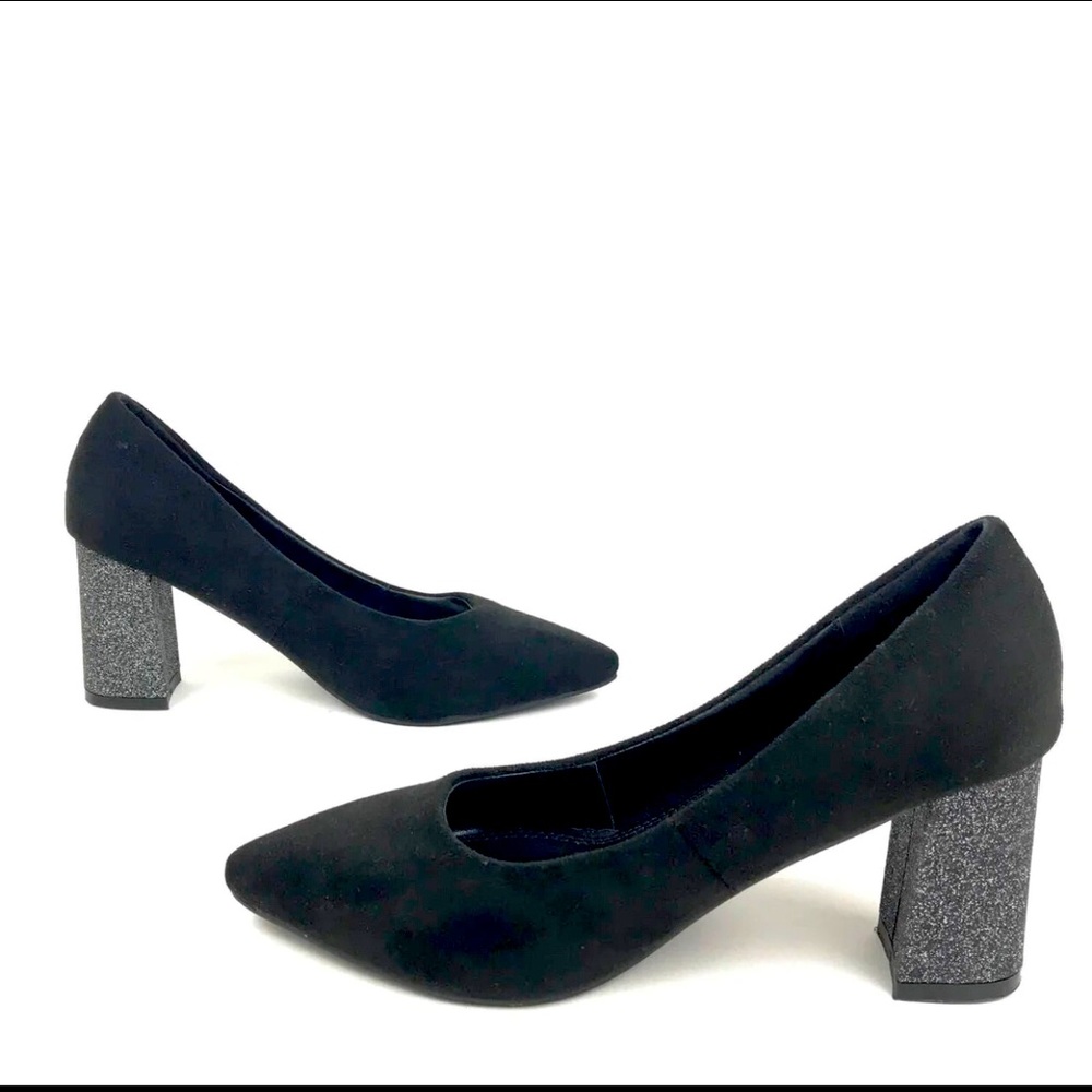SHEIN pointy heels in black